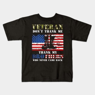 Veteran Don't Thank Me Kids T-Shirt